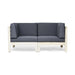 Oana Outdoor 2-Seater Acacia Wood Sectional Loveseat Set With Cushions by Christopher Knight Home