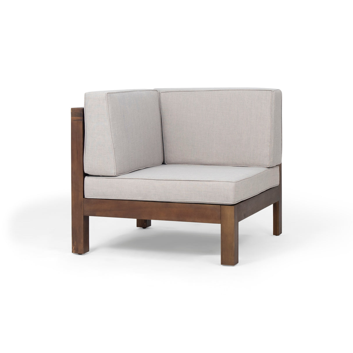 Oana Outdoor 8-Seater Acacia Wood U-Shaped Sectional Sofa Set with Coffee Table by Christopher Knight Home