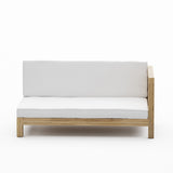 Oana Outdoor Teak 5 Seater Sectional Set with Coffee Table by Christopher Knight Home