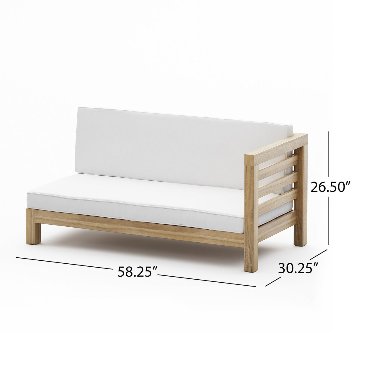 Oana Outdoor Teak 5 Seater Sectional Set with Coffee Table by Christopher Knight Home