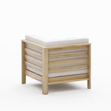 Oana Outdoor Teak 5 Seater Sectional Set with Coffee Table by Christopher Knight Home