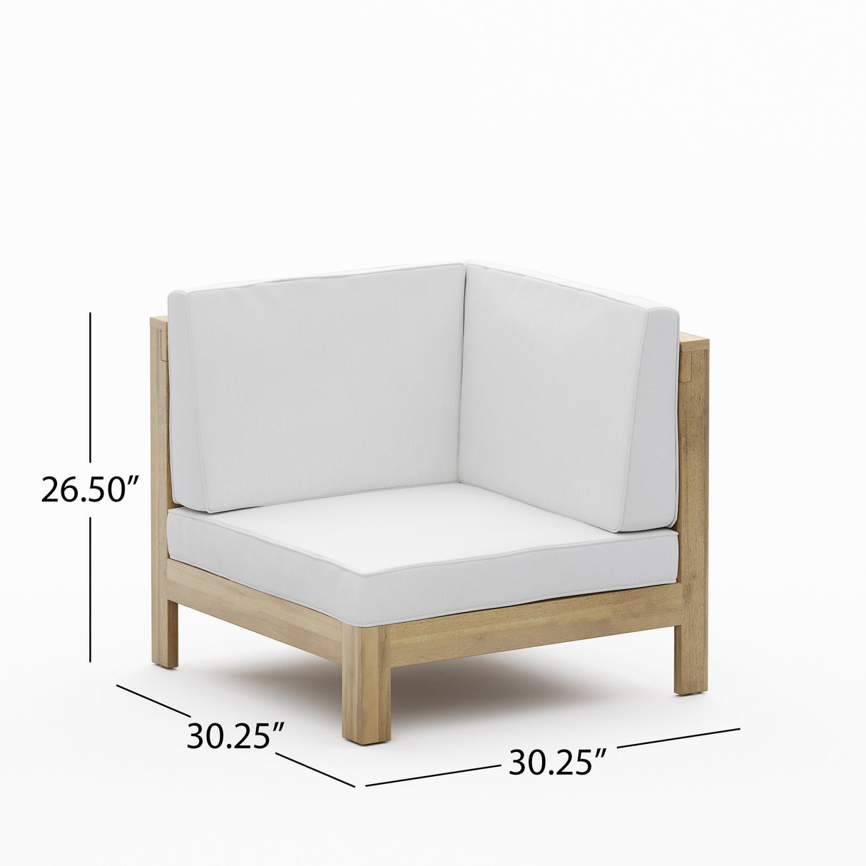 Oana Outdoor Teak 5 Seater Sectional Set with Coffee Table by Christopher Knight Home