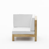 Oana Outdoor Teak 5 Seater Sectional Set with Coffee Table by Christopher Knight Home