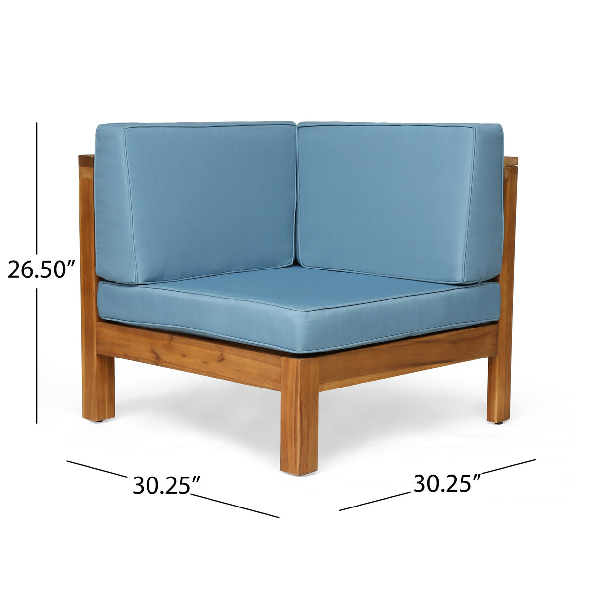 Oana Outdoor U-shaped 8-seat Acacia Sectional Sofa Set w/ Fire Pit by Christopher Knight Home