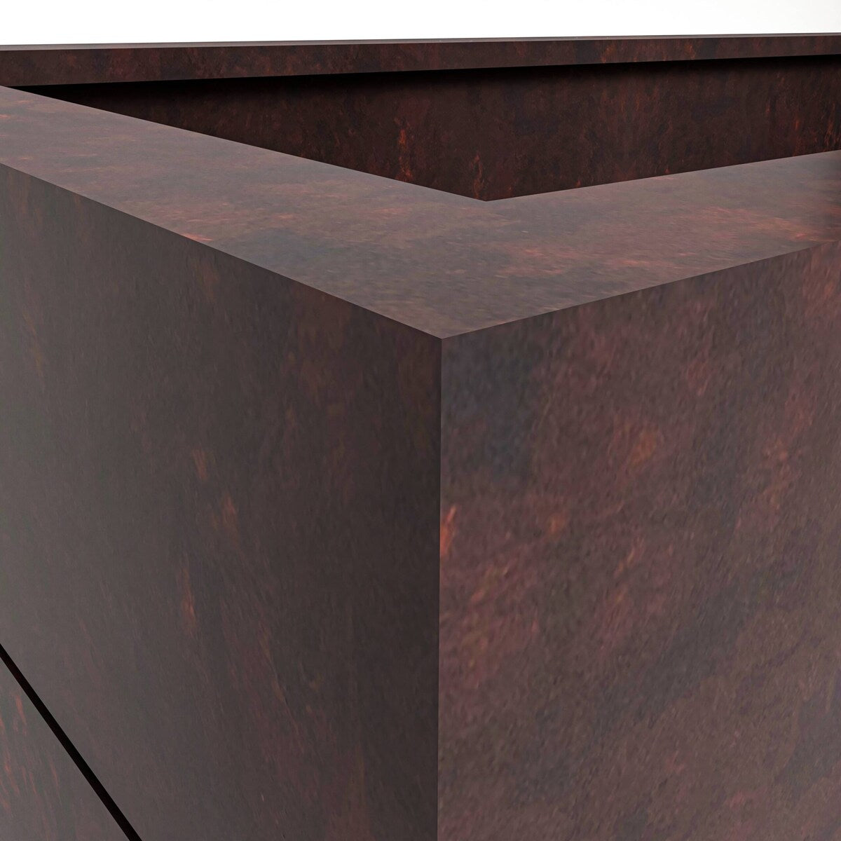 Oasis Modern Fiberstone Weather Resistant Planter Box With Drainage Holes
