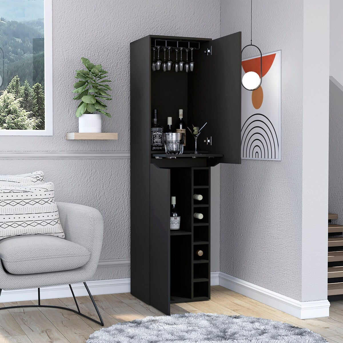 Obregon Tall Bar Cabinet - N/A