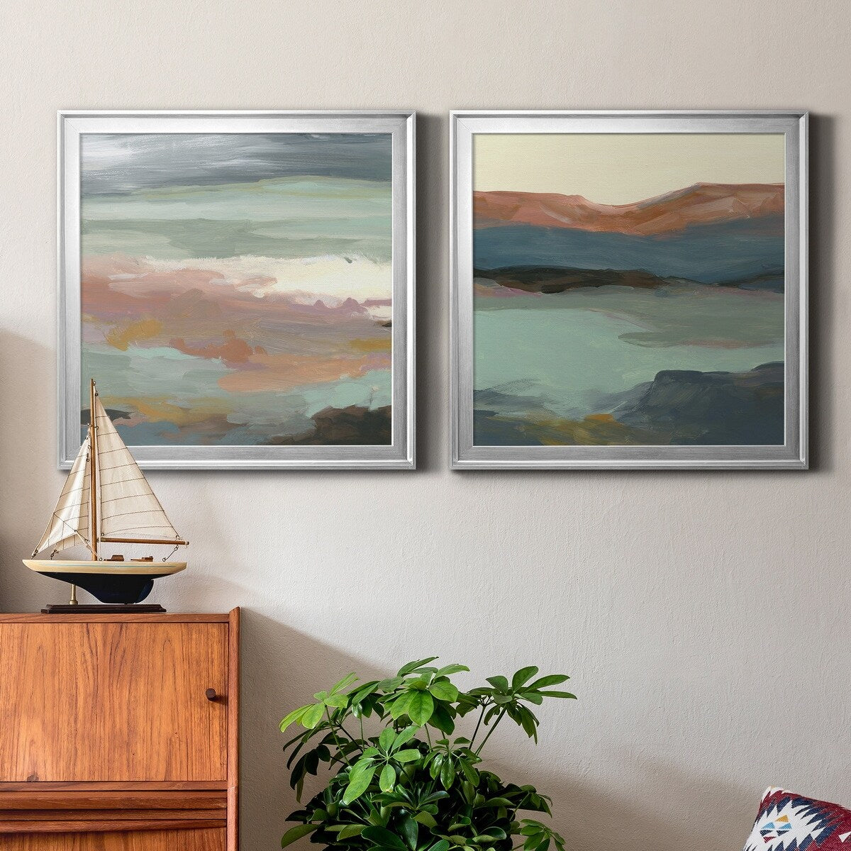 Ocean Bluffs-Premium Framed Canvas - Ready to Hang - Multi-Color