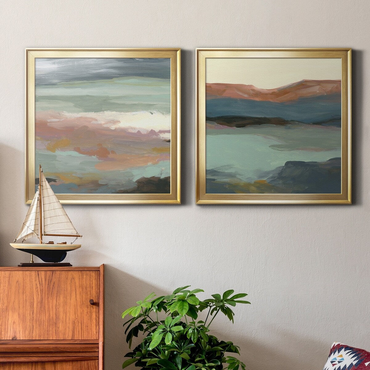 Ocean Bluffs-Premium Framed Canvas - Ready to Hang - Multi-Color