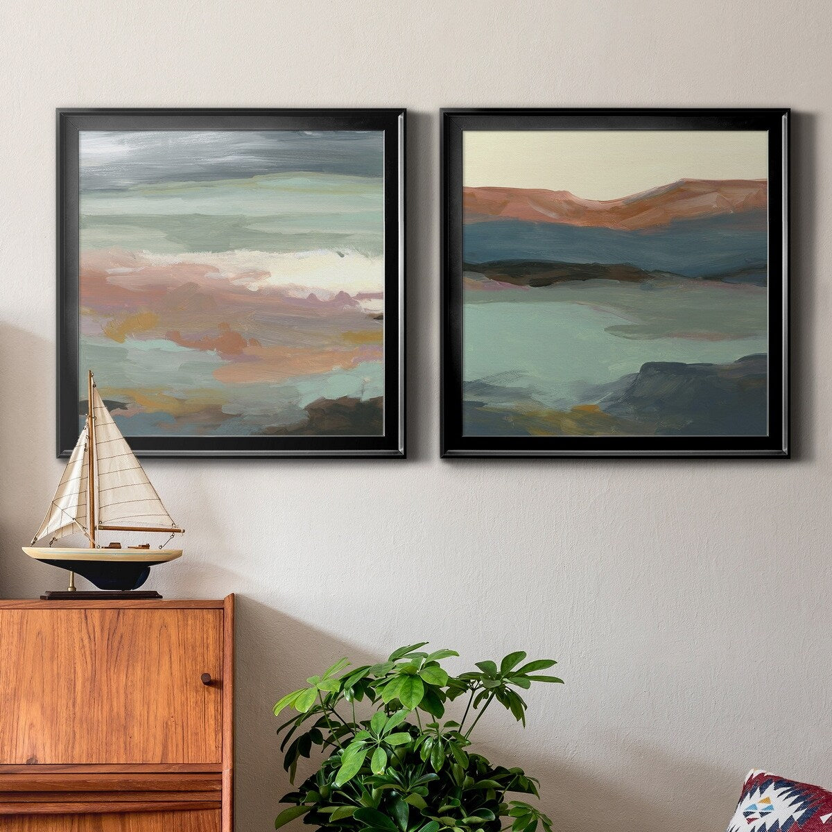 Ocean Bluffs-Premium Framed Canvas - Ready to Hang - Multi-Color