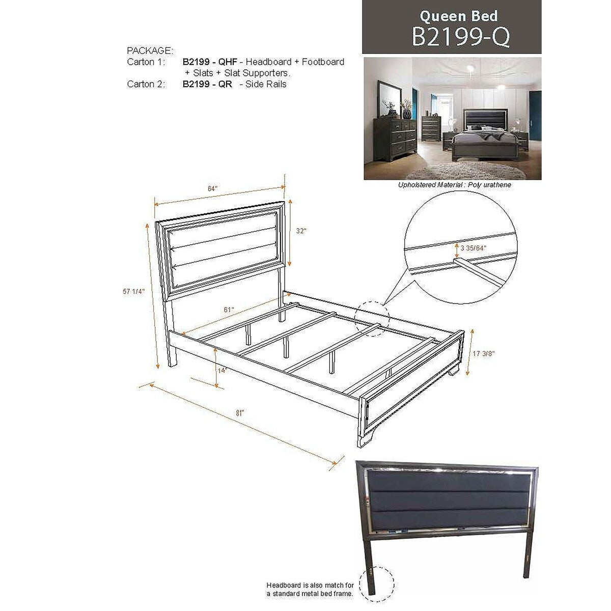 Oceana Queen 3-piece Bedroom Set