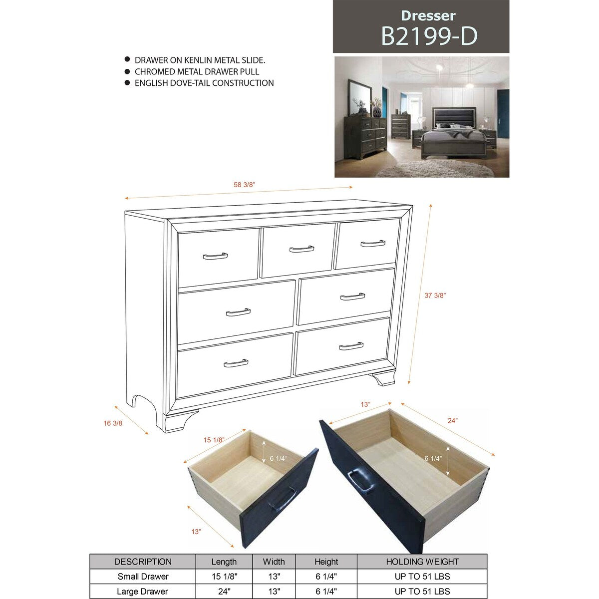 Oceana Queen 3-piece Bedroom Set