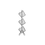 Oceanstar 3-Tier Metal Wire Storage Basket Stand with Removable Baskets – Black