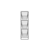 Oceanstar 3-Tier Metal Wire Storage Basket Stand with Removable Baskets – Black
