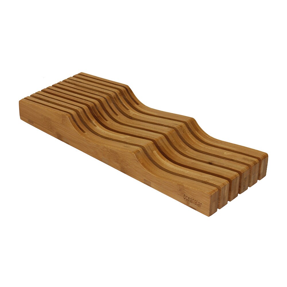 Oceanstar In-drawer Bamboo Knife Organizer