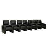 Octane Axis ZR700 Black Bonded Leather Recliner Home Theater Seating Set (Row of 6)