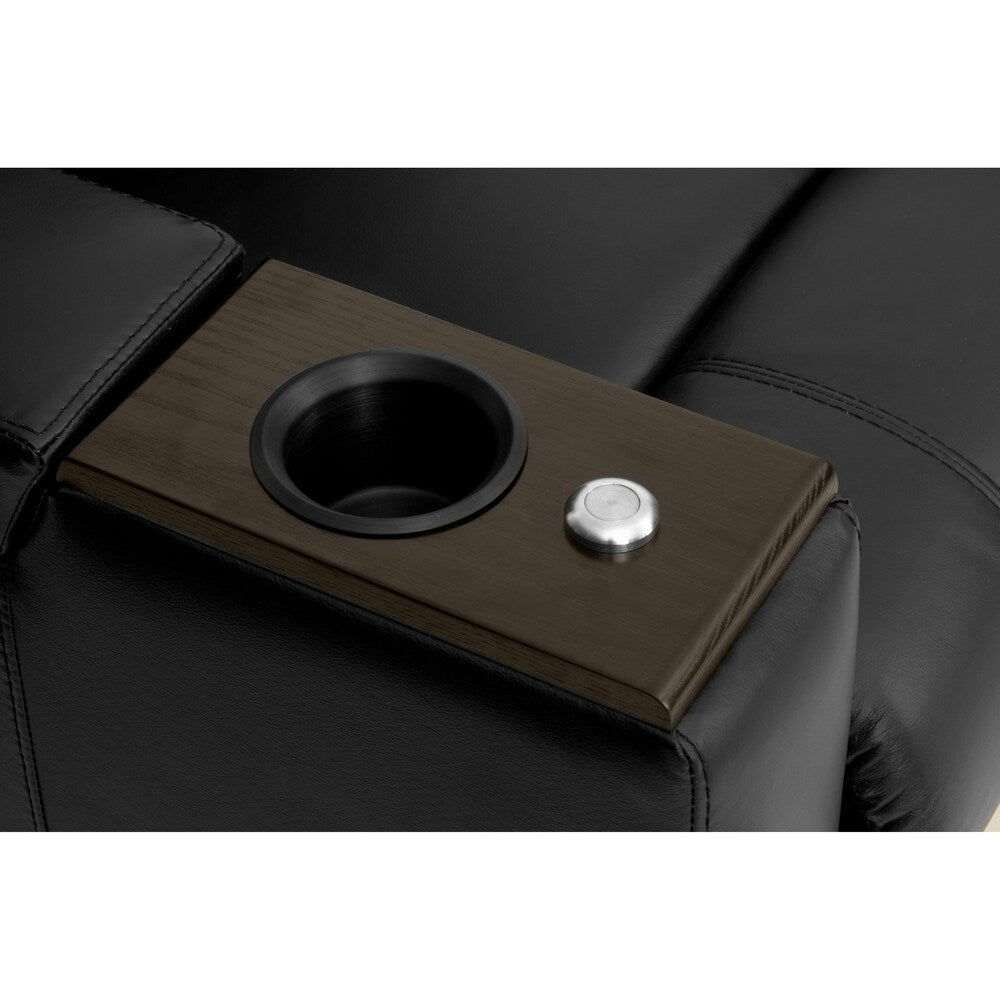 Octane Axis ZR700 Black Bonded Leather Recliner Home Theater Seating Set (Row of 6)