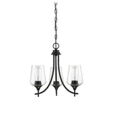 Octave 3 Light Black Chandelier