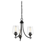 Octave 3 Light Black Chandelier
