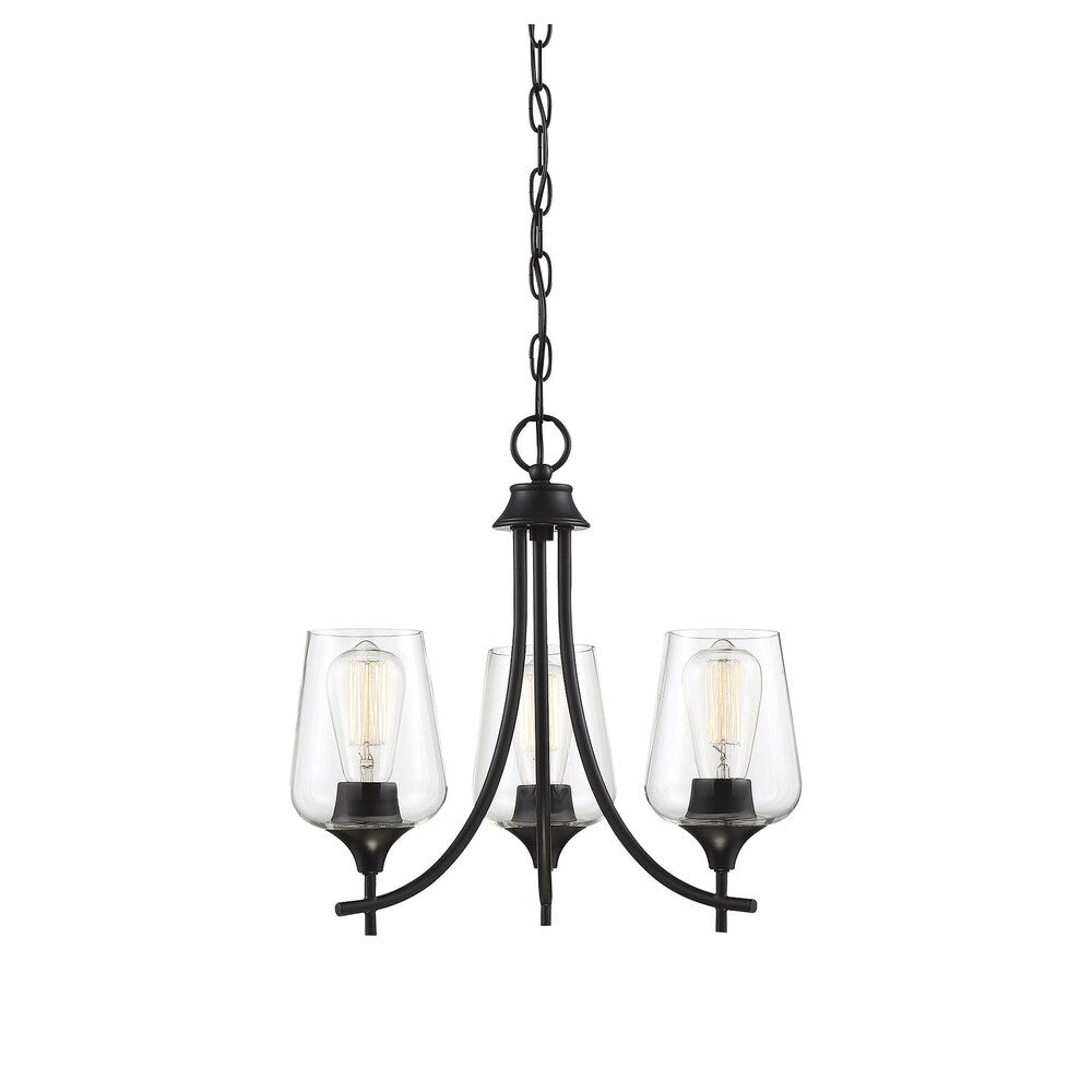 Octave 3 Light Black Chandelier