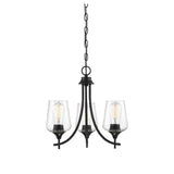 Octave 3 Light Black Chandelier