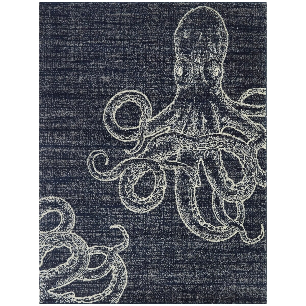 Octavian Coastal Octopus Area Rug