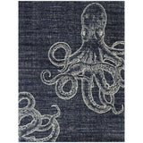 Octavian Coastal Octopus Area Rug