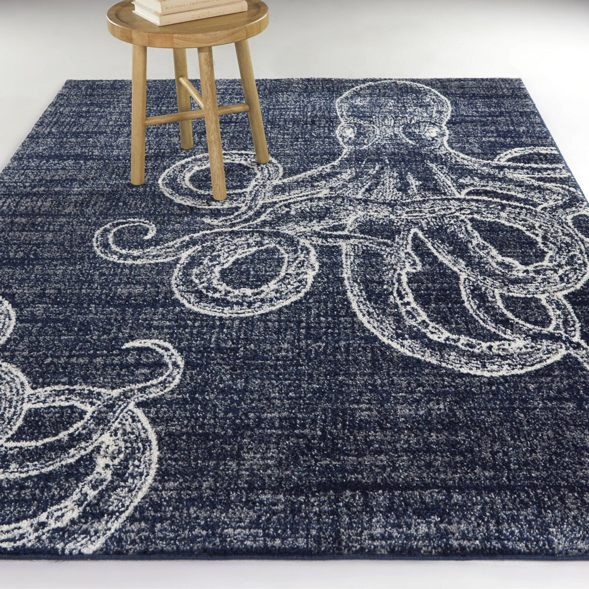 Octavian Coastal Octopus Area Rug