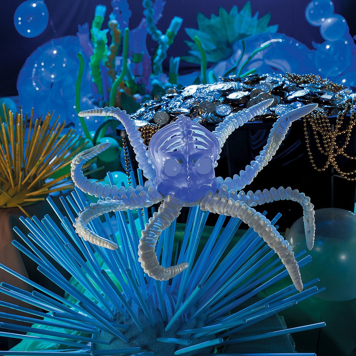 Octopus Family Skeleton Halloween Decorations, Halloween, Home Decor, Home Accents, 2 Pieces