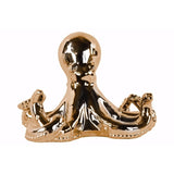 Octopus Figurine Polished Chrome Finish-Gold