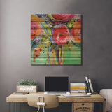 Ode To Summer I Print On Wood by Jacqueline Brewer - Multi-Color