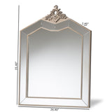 Odele Contemporary Glam and Luxe Silver Wood Accent Wall Mirror