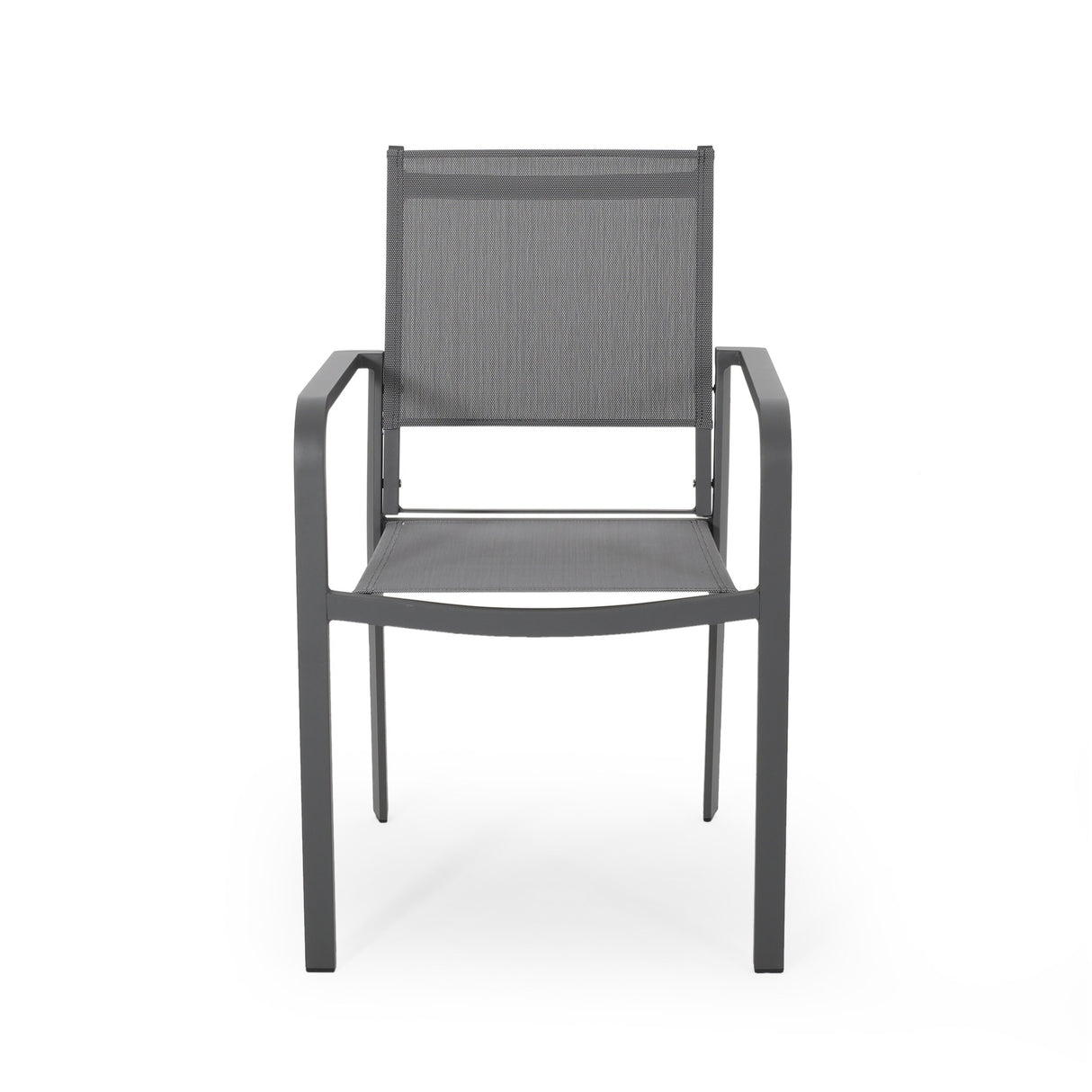 Odom Outdoor Modern Industrial Aluminum 7 Piece Dining Set with Mesh Seating by Christopher Knight Home