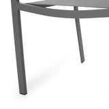Odom Outdoor Modern Industrial Aluminum 7 Piece Dining Set with Mesh Seating by Christopher Knight Home