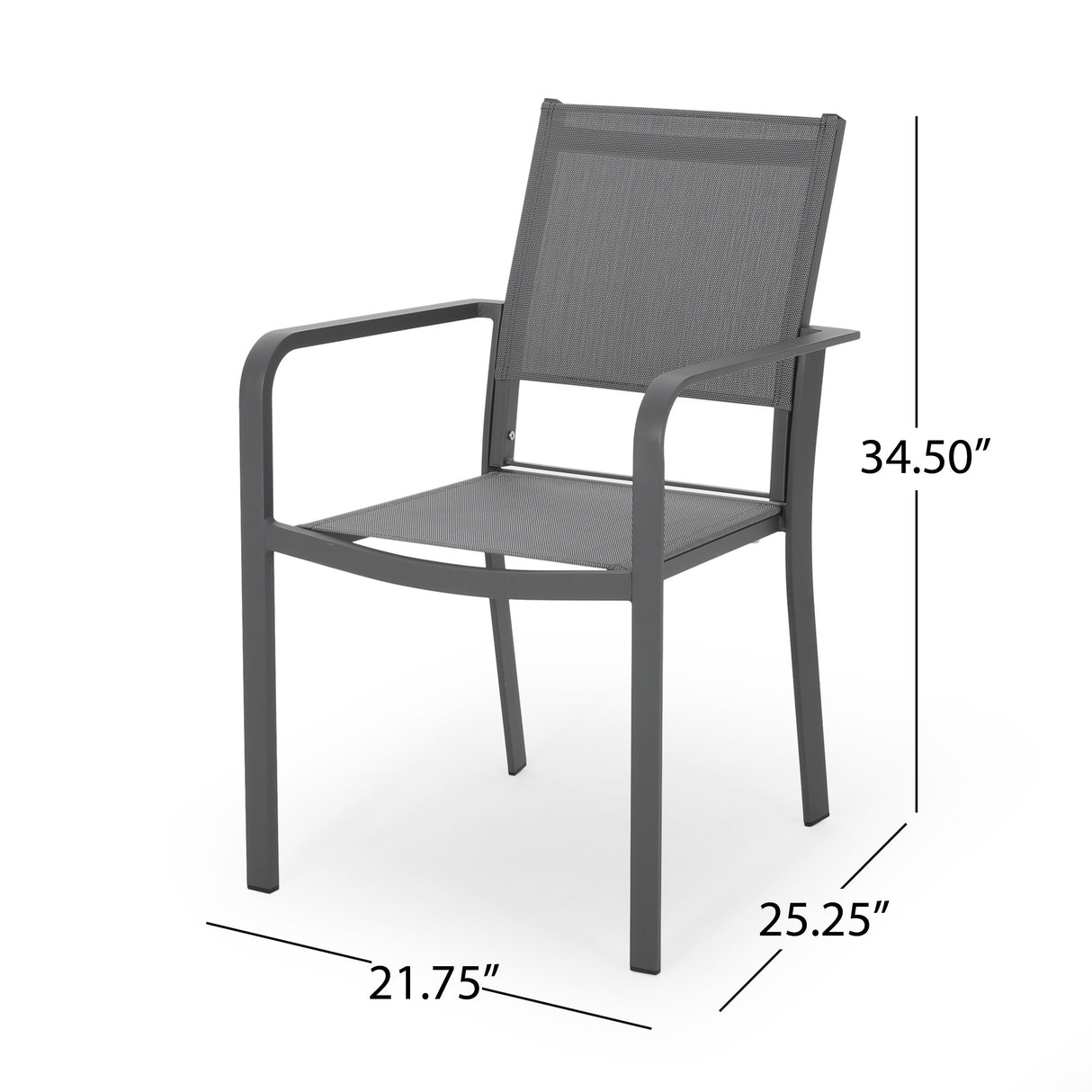 Odom Outdoor Modern Industrial Aluminum 7 Piece Dining Set with Mesh Seating by Christopher Knight Home