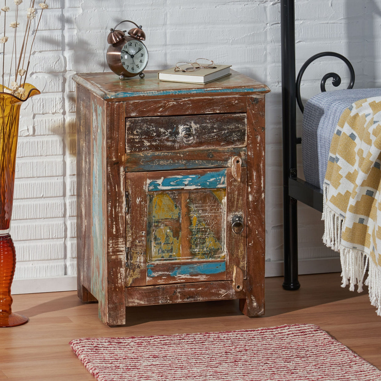 Offerman Indoor Wood Handcrafted Nightstand by Christopher Knight Home