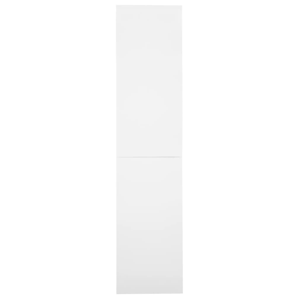 Office Cabinet with Sliding Door White 35.4"x15.7"x70.9" Steel