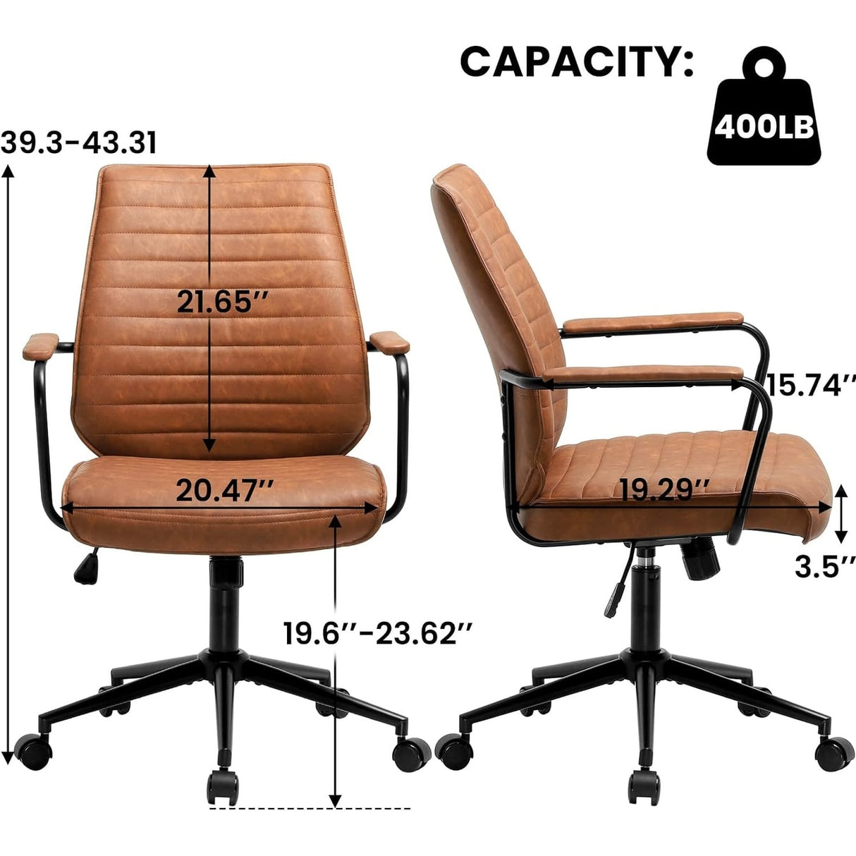 Office Chair Computer Desk Chair Mid-Century Home Office Chair