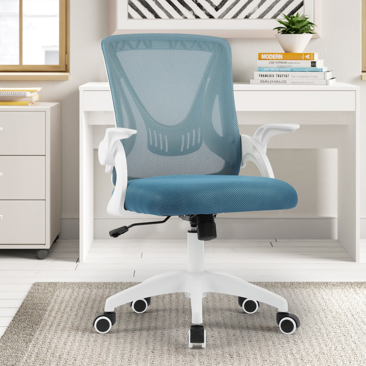 Office Chair Mid Back Ergonomic Adjustable Mesh Computer Desk Chair Executive Swivel Chair