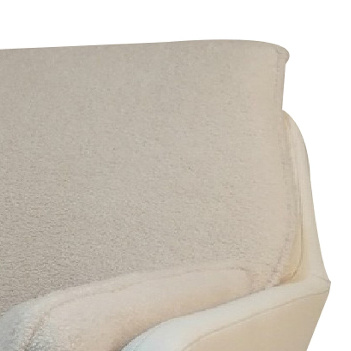 Office Chair with Padded Swivel Seating, Off White