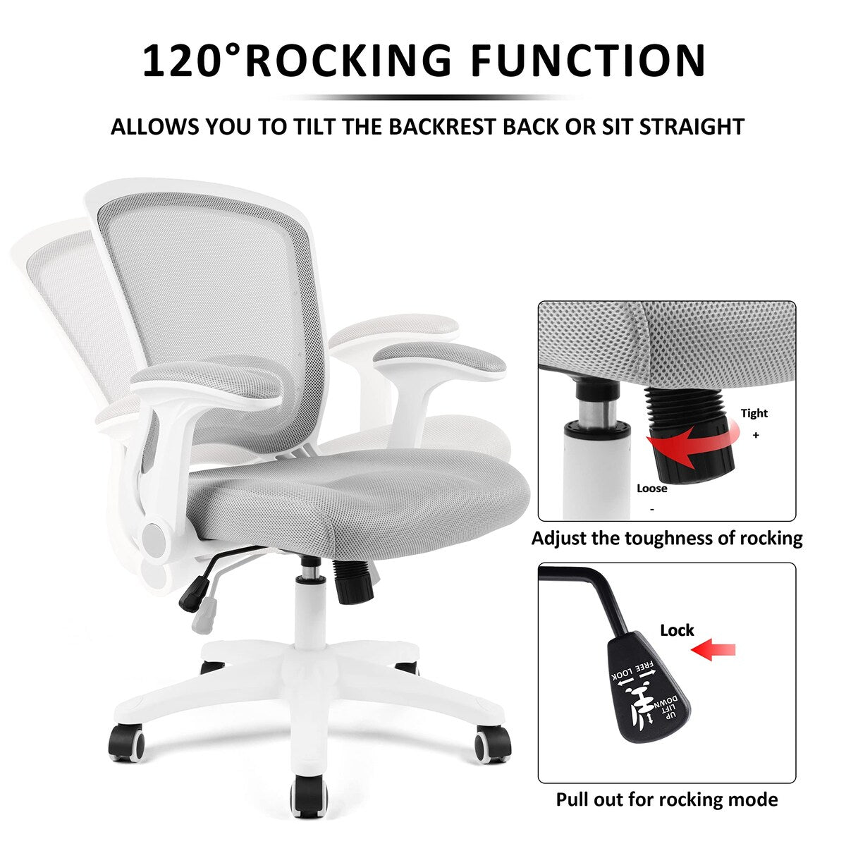 Office Chair White Computer Desk Chair Mid Back Task Chair Swivel F Overstock