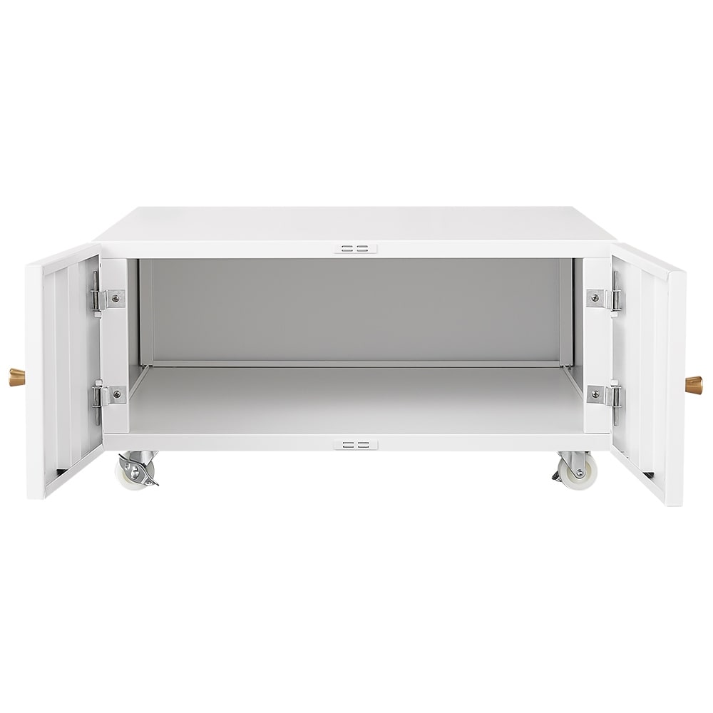 Office Copier File Cabinet, Mobile Lateral Filing Cabinet with 2 Door, Rolling File Cabinet, Printer Stand