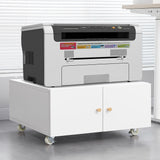 Office Copier File Cabinet, Mobile Lateral Filing Cabinet with 2 Door, Rolling File Cabinet, Printer Stand