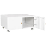 Office Copier File Cabinet, Mobile Lateral Filing Cabinet with 2 Door, Rolling File Cabinet, Printer Stand