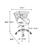 Office Desk Chair, Upholstered Home Office Desk Chairs with Adjustable Swivel Wheels, Ergonomic Office Chair