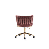 Office Desk Chair, Upholstered Home Office Desk Chairs with Adjustable Swivel Wheels, Ergonomic Office Chair