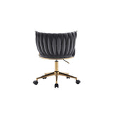 Office Desk Chair, Upholstered Home Office Desk Chairs with Adjustable Swivel Wheels, Ergonomic Office Chair