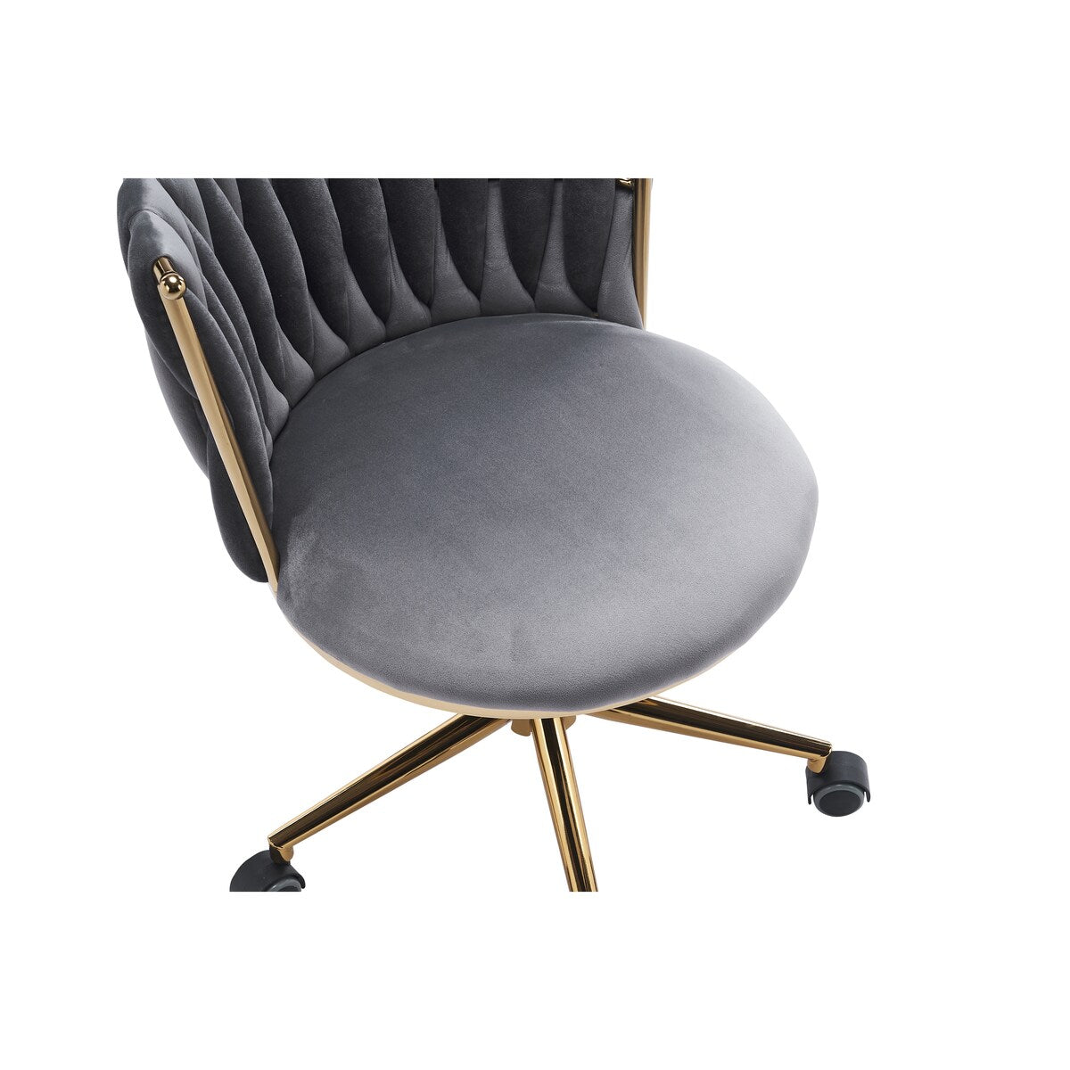 Office Desk Chair, Upholstered Home Office Desk Chairs with Adjustable Swivel Wheels, Ergonomic Office Chair