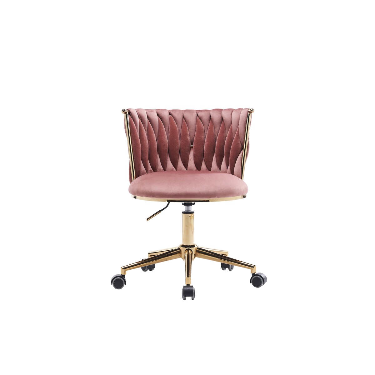 Office Desk Chair, Upholstered Home Office Desk Chairs with Adjustable Swivel Wheels, Ergonomic Office Chair