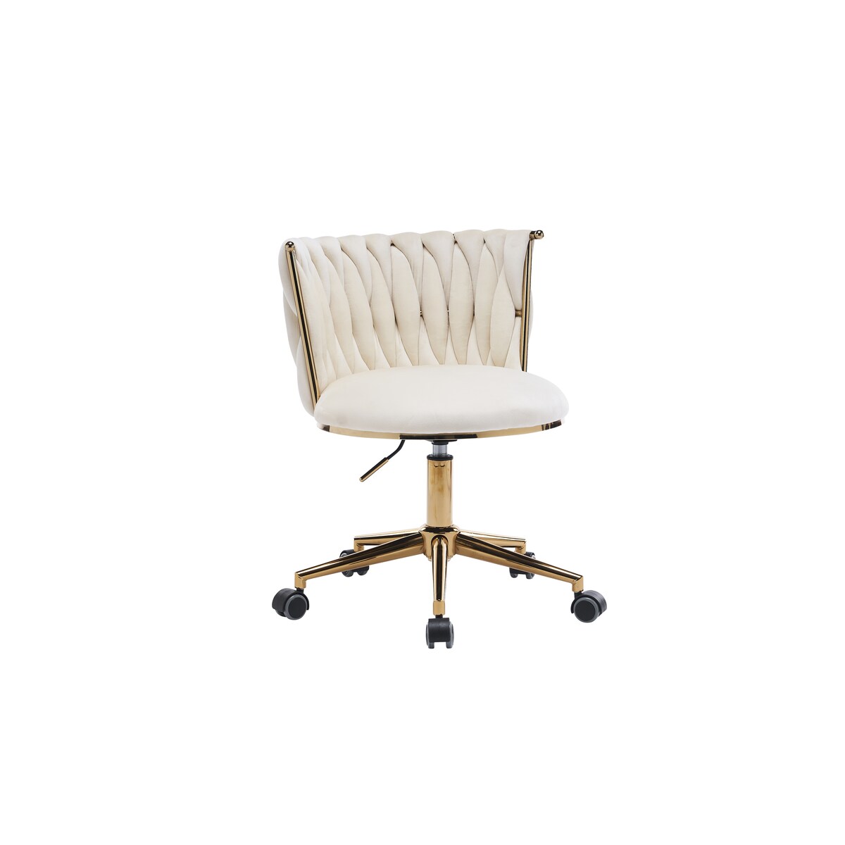 Office Desk Chair, Upholstered Home Office Desk Chairs with Adjustable Swivel Wheels, Ergonomic Office Chair