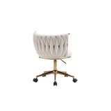 Office Desk Chair, Upholstered Home Office Desk Chairs with Adjustable Swivel Wheels, Ergonomic Office Chair